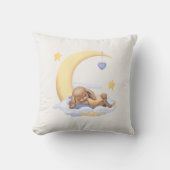 可愛い豪華なウサギの眠気を伴う装飾枕 クッション (正面)