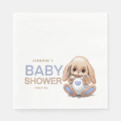 可愛い豪華なバニーと紙ナプキン。 スタンダードランチョンナプキン (正面)