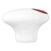 可愛い赤いお洒落弓 セラミックノブ (側面)