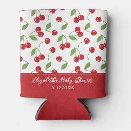 可愛い赤いさくらんぼ柄ベビーシャワー 缶クーラー