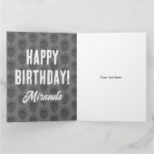 可愛い赤いちご果柄誕生日カード サンキューカード (内部)