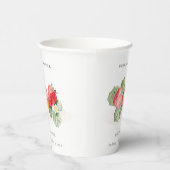 可愛い赤いちご葉ブライダルシャワー 紙コップ (右)