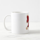 可愛い赤いクリスマスコケットボウクリスマスマグカップ コーヒーマグカップ (左)