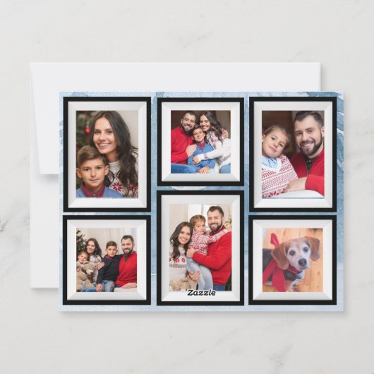 可愛い赤いクリスマストラックの数々の写真 シーズンカード (裏面)