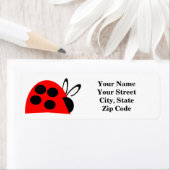 可愛い赤いテンジウムシ ラベル (インサイチュ)