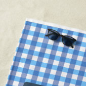 可愛い赤いデリバリートラック漫画イラストレーション ビーチタオル (インサイチュ)