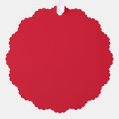 可愛い赤いトラックのクリスマスツリーカスタマイズ可能な贈り物 オーナメントカード (裏面)