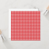 可愛い赤いハートパターンモダンミニマルエレガント カード (正面/裏面インサイチュ)