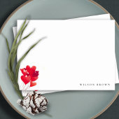 可愛い赤いハート風船水彩風船誕生日 ノートカード