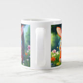 可愛い赤いバニー座って木の下–75767 ジャンボコーヒーマグカップ (裏面)