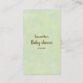 可愛い赤いパンダクマ赤ちゃんシャワーおむつラッフル エンクロージャーカード (裏面)