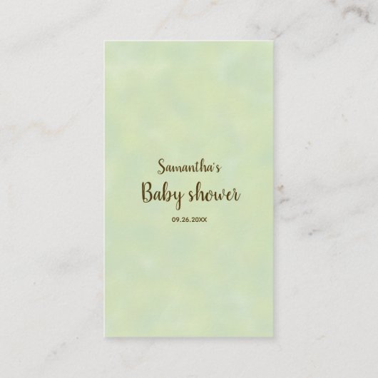 可愛い赤いパンダクマ赤ちゃんシャワーおむつラッフル エンクロージャーカード (裏面)