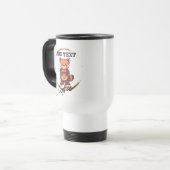 可愛い赤いパンダ動物のコーヒーティーカスタムショップ名 トラベルマグ (正面左)