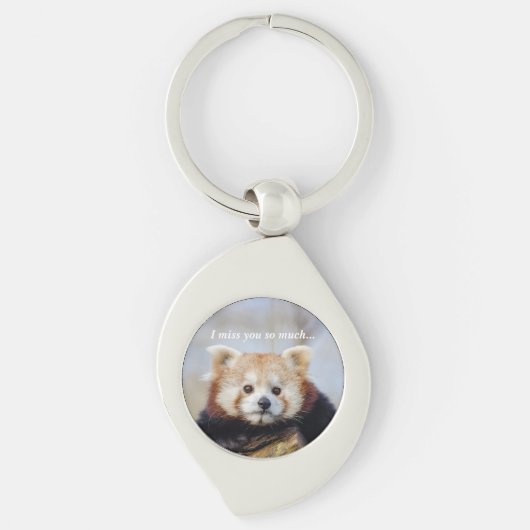 可愛い赤いパ恋しく思ンダ キーホルダー (正面)