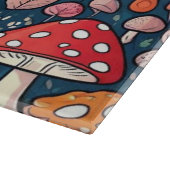 可愛い赤いフローラの緑の色 カッティングボード (角)