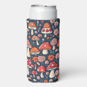 可愛い赤いフローラの緑の色 スリム缶クーラー (Seltzer裏面)