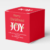 可愛い赤いメリークリスマスのプレゼント フェイバーボックス (正面サイド)