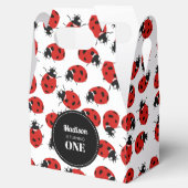 可愛い赤いラディバグ誕生日パーティー フェイバーボックス (オープン)