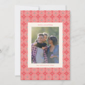 可愛い赤いレトロミッドセンチュリーモダン縦写真 シーズンカード (正面)