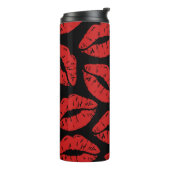 可愛い赤い口紅キスキス唇パターン タンブラー (回転左)