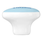 可愛い赤い斑点のカニ漫画イラストレーション セラミックノブ (側面)