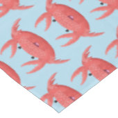 可愛い赤い斑点のカニ漫画イラストレーション テーブルクロス (アングル)