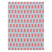 可愛い赤い斑点のカニ漫画イラストレーション テーブルクロス (正面)