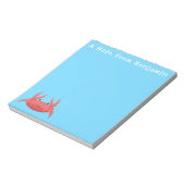 可愛い赤い斑点のカニ漫画イラストレーション ノートパッド (回転)