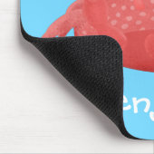 可愛い赤い斑点のカニ漫画イラストレーション マウスパッド (コーナー)