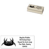 可愛い赤い斑点のカニ漫画イラストレーション ラバースタンプ (押印)