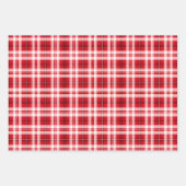 可愛い赤い格子模様 ラッピングペーパーシート (正面2)