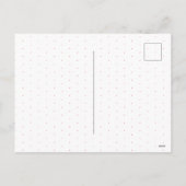 可愛い赤い水玉模様カスタムスクリプトValentine's Day シーズンポストカード (裏面)