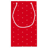 可愛い赤い水玉模様カスタムスクリプトValentine's Day スモールペーパーバッグ (裏面)