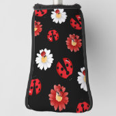 可愛い赤い水玉模様ラディバグの花ガーリー夏 ゴルフヘッドカバー (回転90)