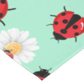 可愛い赤い水玉模様ラディバグの花ガーリー夏 テーブルクロス (アングル)