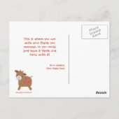 可愛い赤い牧畜少年の感謝していお葉書 ポストカード (裏面)