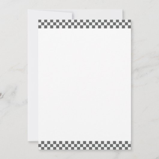 可愛い赤い男の子の車レース車2速2番目の誕生日 招待状 (裏面)