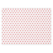 可愛い赤い白いハートパターエレガントンガーリーシック テーブルクロス (正面(横))