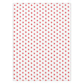 可愛い赤い白いハートパターエレガントンガーリーシック テーブルクロス (正面)