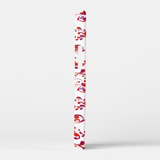 可愛い赤い白い花柄 Case-Mate iPhoneケース (裏面 / 右)