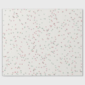 可愛い赤い緑のドットおもしろいフェスティバルクリスマスホリデー ラッピングペーパー (フラット)