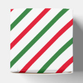 可愛い赤い緑の白いキャンディのストライプ杖 フェイバーボックス (上部)
