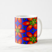 可愛い赤い花柄 コーヒーマグカップ (正面右)