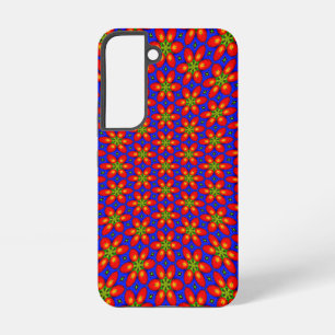 可愛い赤い花柄 SAMSUNG GALAXY S22ケース