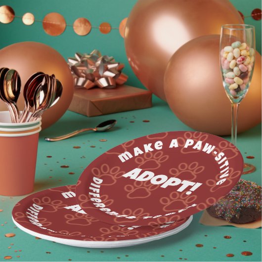 可愛い赤い足跡が肉眼の違いを作る！ ペーパープレート (複数)