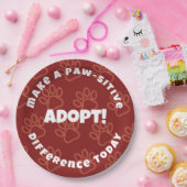 可愛い赤い足跡が肉眼の違いを作る！ ペーパープレート (パーティー)