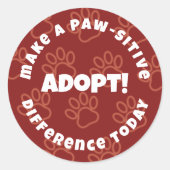 可愛い赤い足跡が肉眼の違いを作る! ラウンドシール (正面)