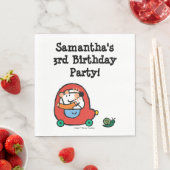 可愛い赤い車を運転するメイジー スタンダードランチョンナプキン (インサイチュ)