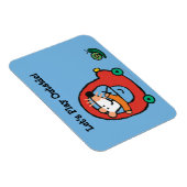 可愛い赤い車を運転するメイジー マグネット (右側)