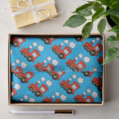 可愛い赤いchoo列車の子供の誕生日ギフト 薄葉紙 (ギフト)